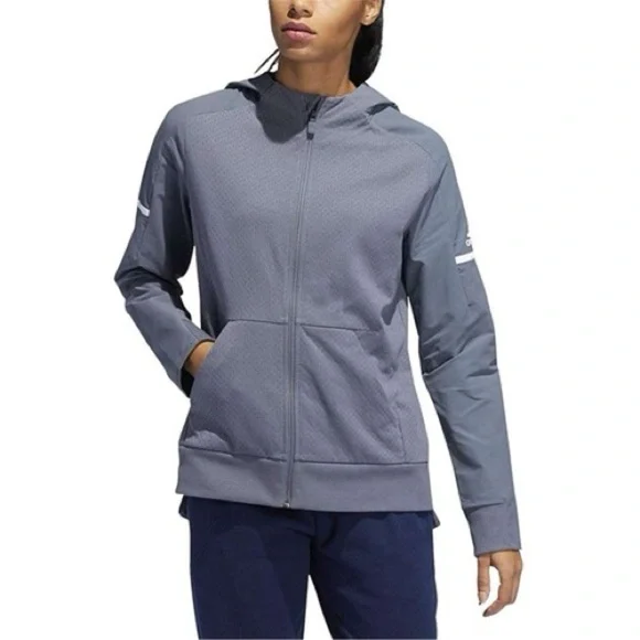 Adidas Charcoal Zip-Up Hoodie - Picture 6 of 16